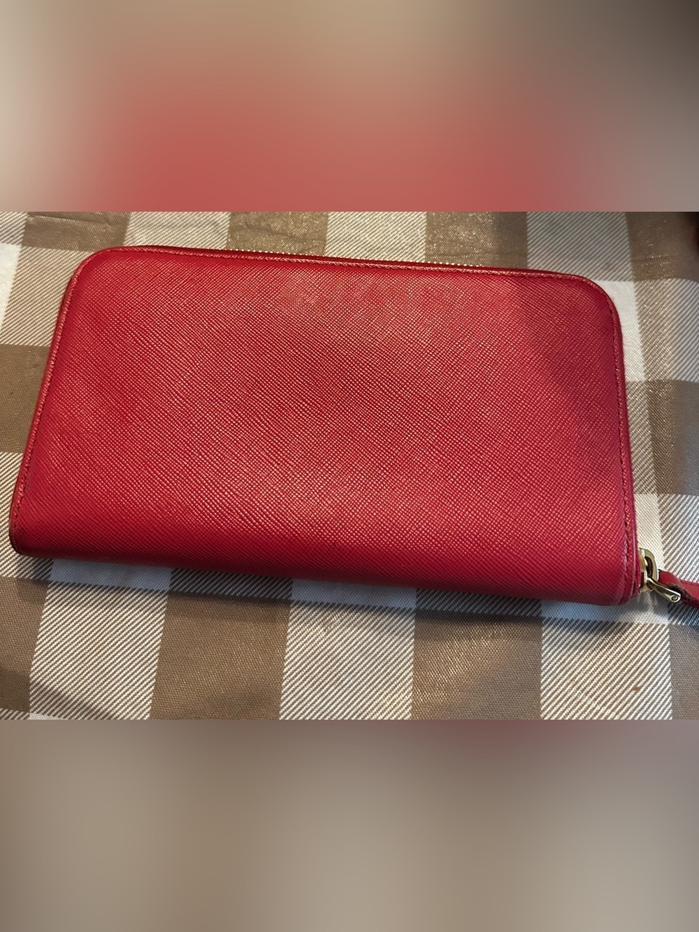 Prada Saffiano Leather Wallet in Peonia Pink - Picture 3 of 10